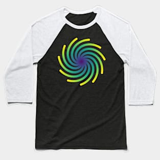 Galaxy Spiral | Light Peacock Yellow Red Blue Baseball T-Shirt